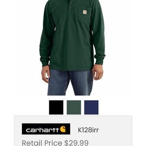 Loose Fit Long Sleeve Heavyweight Henley Pocket Tee-Shirt